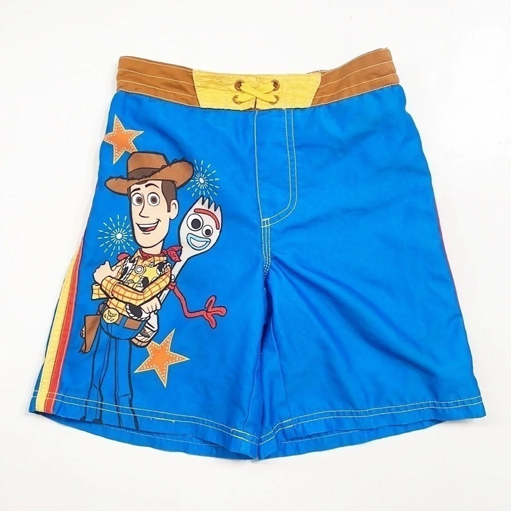 Disney Toy Story Woody and Forky swim trunks board shorts